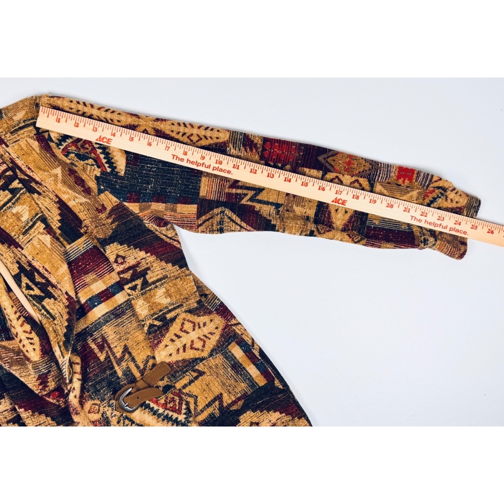 Lauren Jeans Co‎ Ralph Lauren Cardigan XL Brown Southwestern Aztec Tapestry - Picture 13 of 14